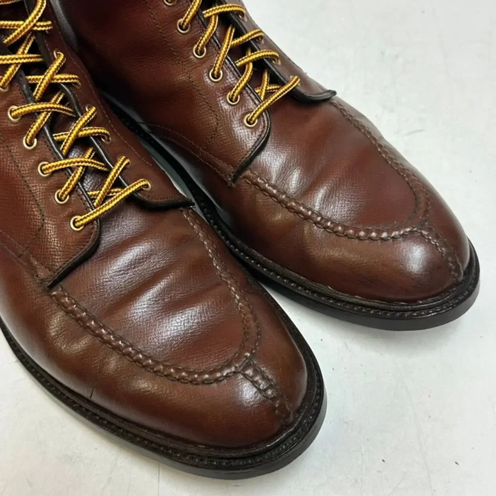 FULLY RESOLED Alden 40292C Brown Alpine Grain NST Tanker Boot Made in USA 11.5 D